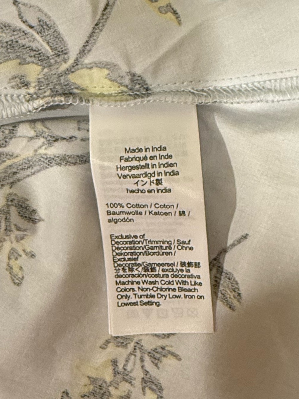 NWT J. Crew 100% Cotton White Lotus Print V‑Neck Sleeveless Midi Dress - Size 6 - Picture 5 of 9